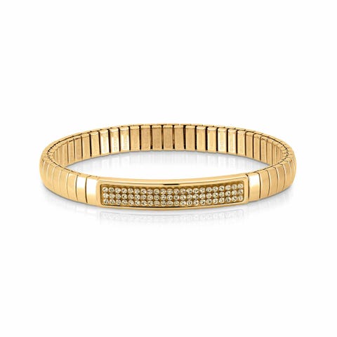 Pulsera extensible GLITTER de oro amarillo Pulsera con Cristales amarillos