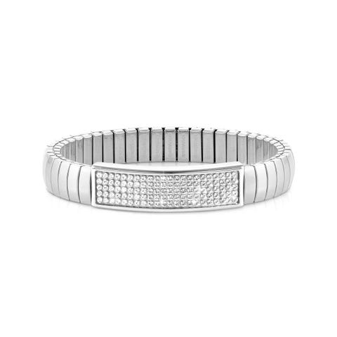 Stretchable steel Medium Glitter bracelet Bracelet with coloured crystals