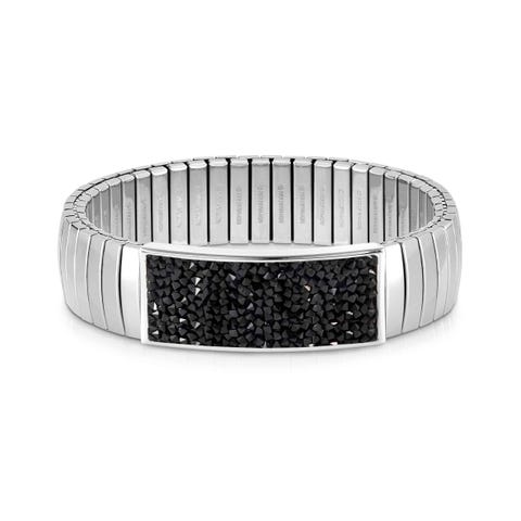 Stretchable Big bracelet with crystals Stainless steel bracelet