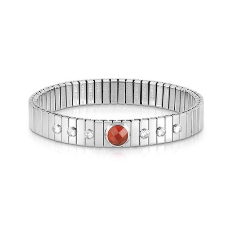 Armband XTE Gems Edelstahl und Zirkonia in Rot Armband Exklusive Online mit Cubic Zirkonia