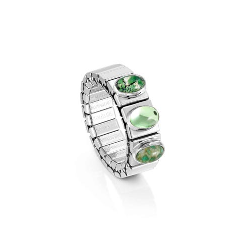 Anello XTE Gems in Acciaio e Pietre di Vetro Anello Esclusiva Online con Pietre colorate