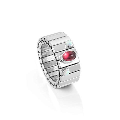 Ring XTE Gems in Edelstahl, Silber und Zirkonia Ring Limitierte Stückzahl mit glatten Zirkonia und Steinen