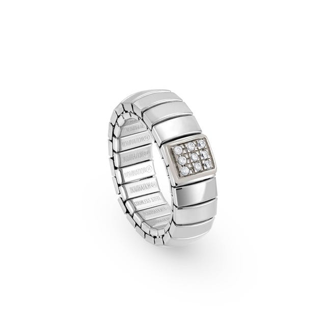 bang Zwaaien Nauwkeurigheid Ring in Stainless Steel and Cubic Zirconia | Nomination