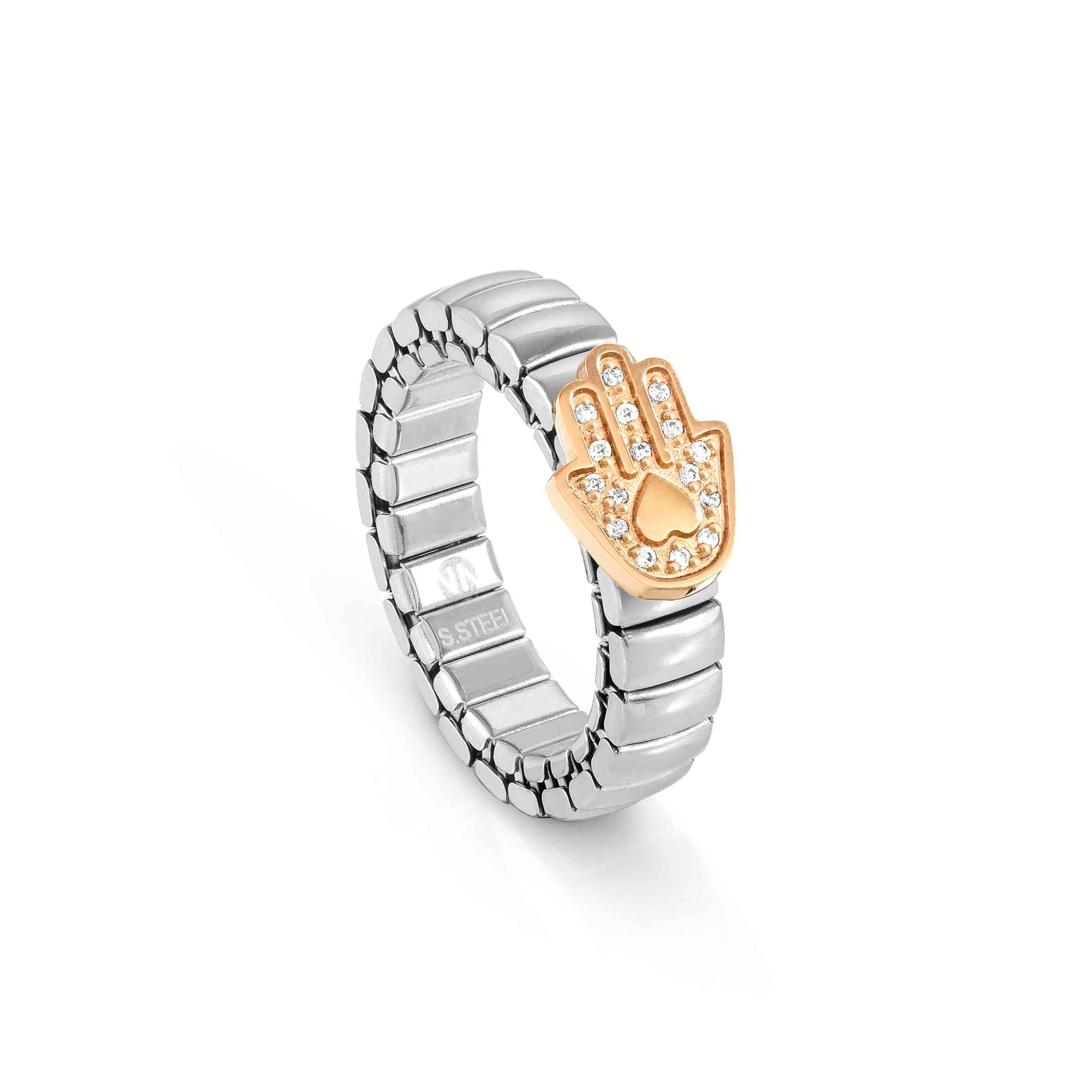 Nomination Anello Extension in Acciaio con Mano di Fatima