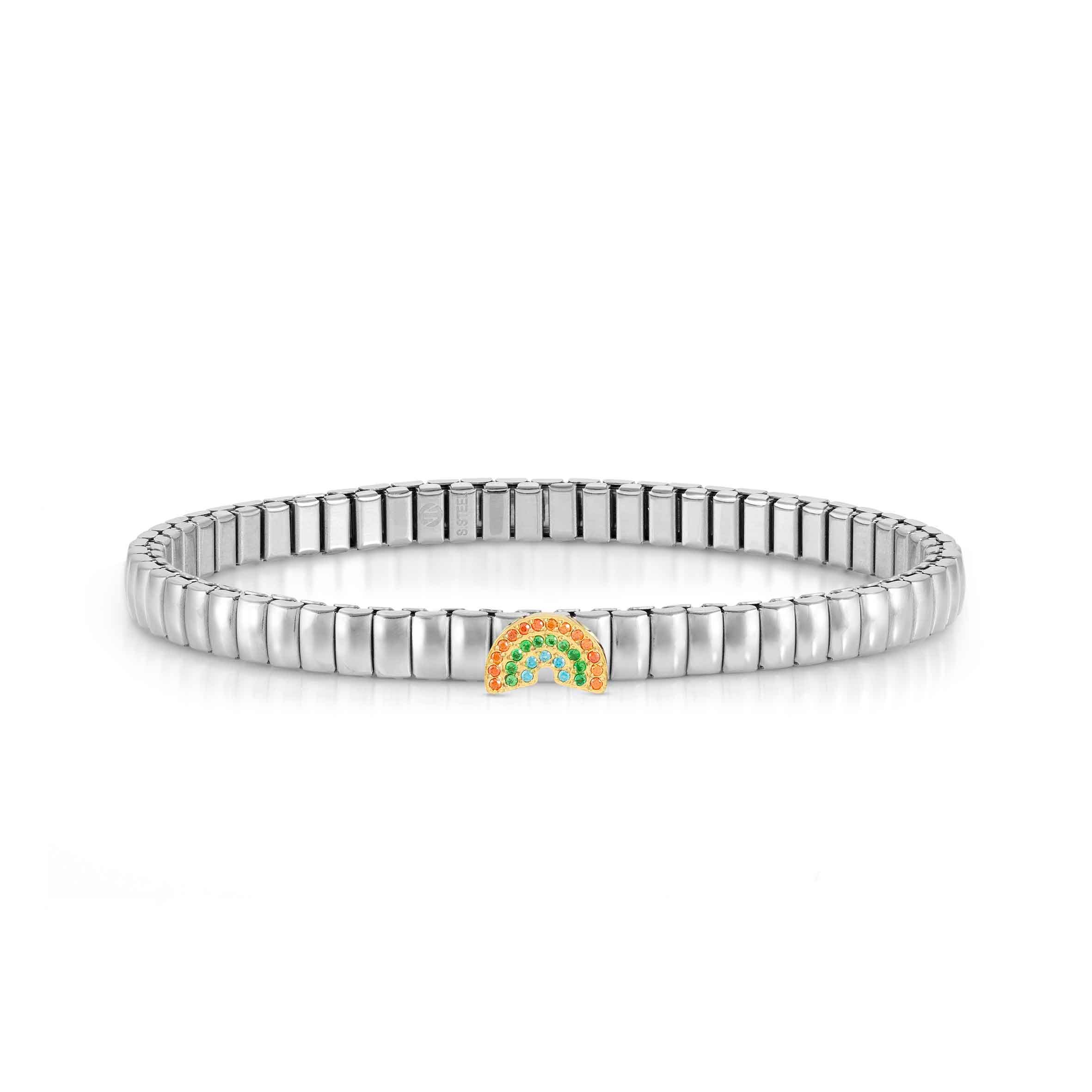Nomination Bracciale Extension in Acciaio con Arcobaleno