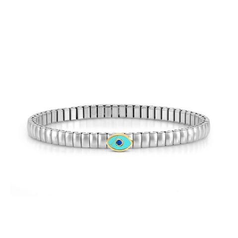Bracciale Extension Occhio di Dio Turchese Bracciale con pietra colorata naturale