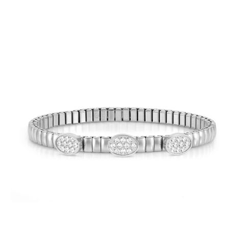 Extension bracelet in stainless steel with 3 Ovals Bracelet in stainless steel with symbols