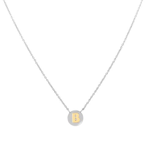 Collier avec lettre B en or Collier en acier inoxydable avec lettre de l’alphabet