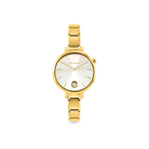 Composable watch, Classicgold with Zircon Classicgold with Classic Composable strap