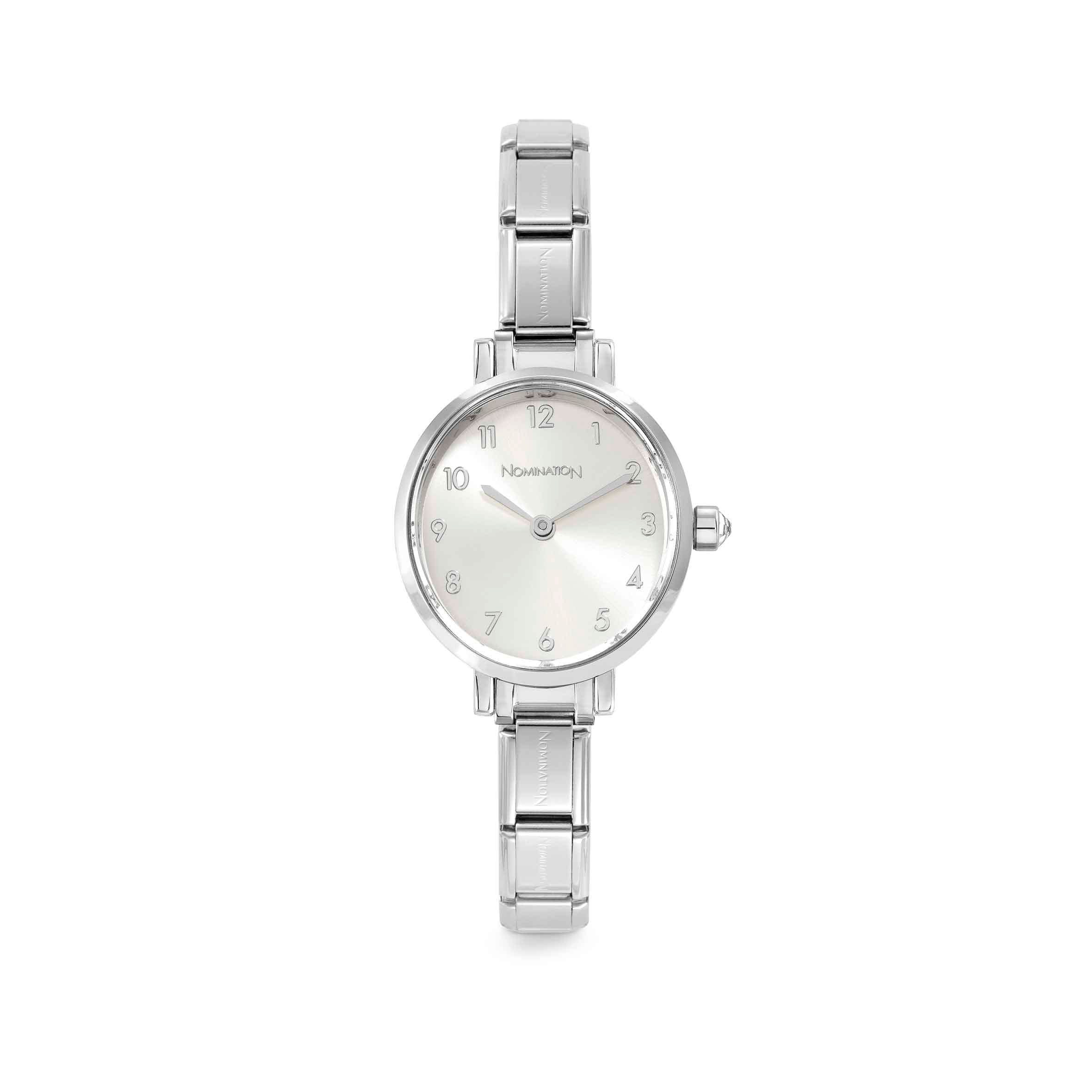 Nomination Orologio Composable con Quadrante Argento Sunray Ovale
