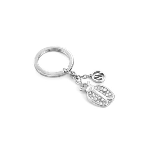 Porte-clés coccinelle avec pierres Porte-clés porte-bonheur avec pierres blanches