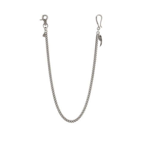 Catena Freedom in Ottone e Argento Accessorio per jeans con Pendente in Ottone