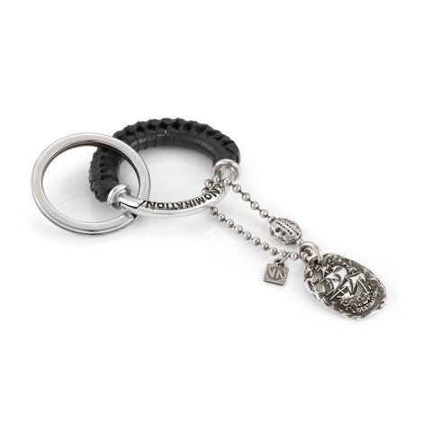 Portachiavi Freedom in Ottone e Argento 999 Portachiavi in Ottone con dettagli in Pelle