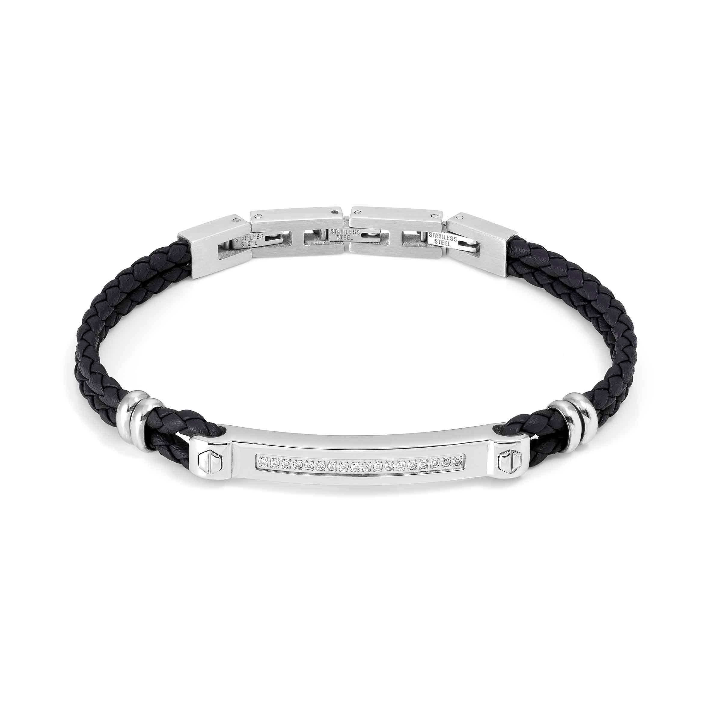 Nomination Bracciale Manvision in pelle sintetica nera