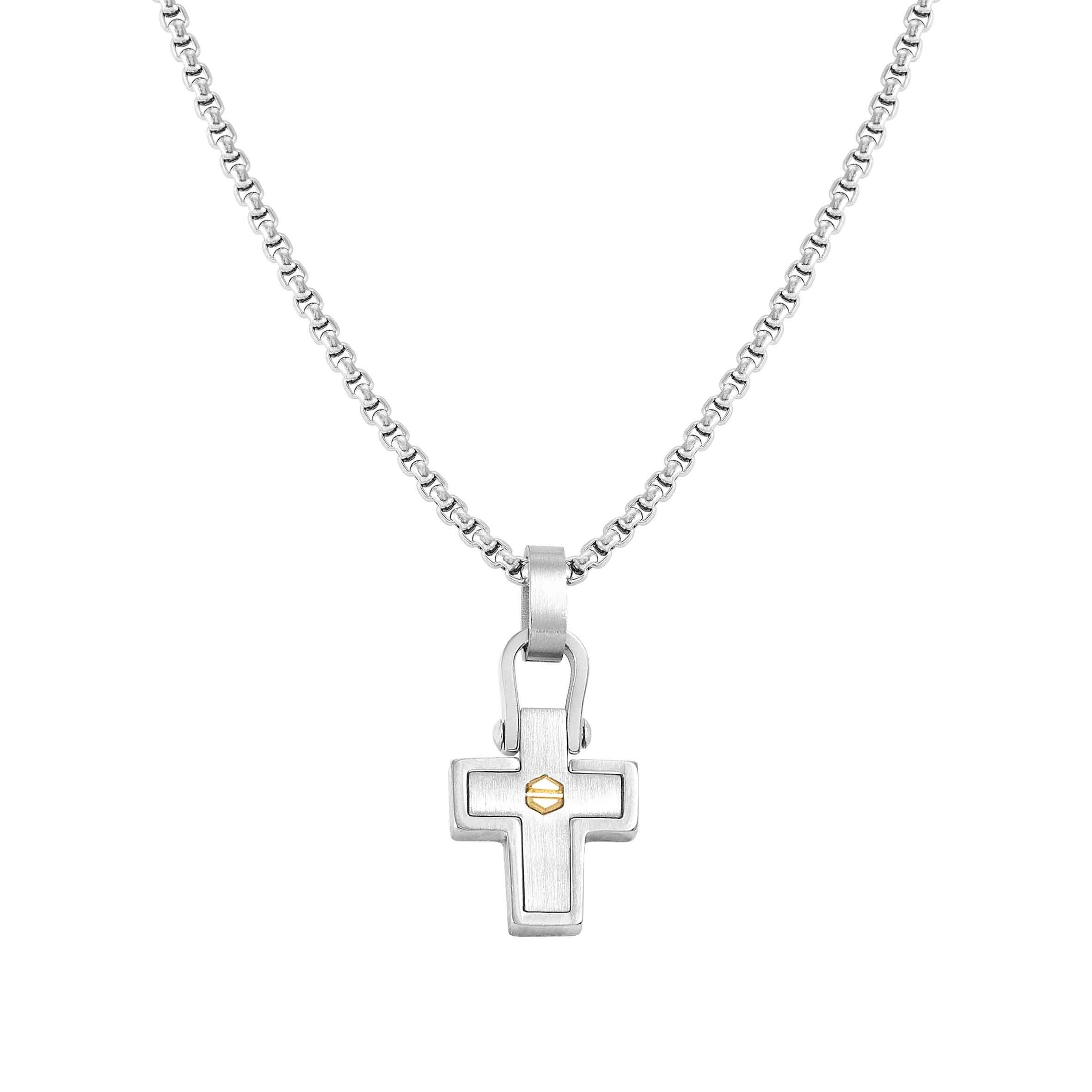 Nomination Collana ManVision con pendente croce e vite