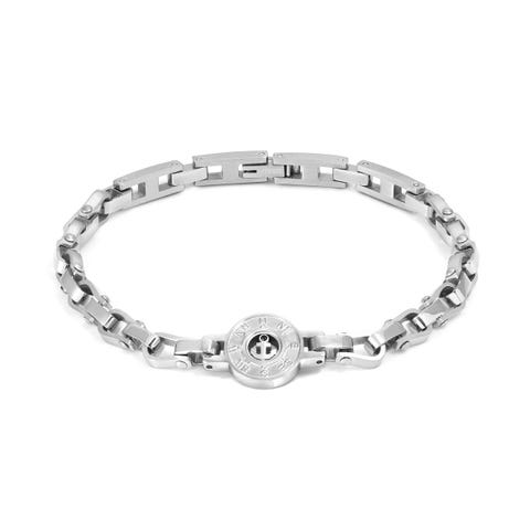 Pulsera Manvision con símbolo Ancla central Pulsera en Acero con símbolo y detalles en PVD
