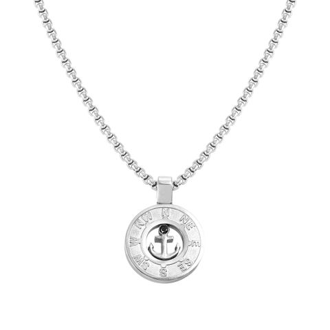 Collana Manvision con pendente e simbolo ancora Collana in acciaio anallergico