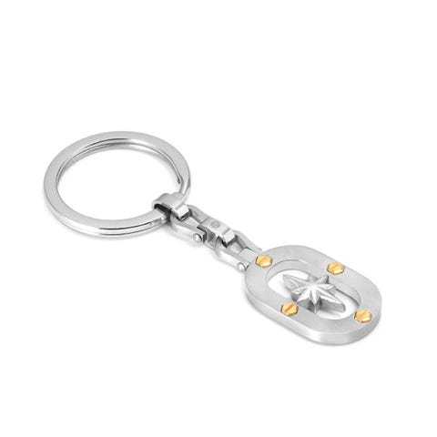 Men's keychains: leather, steel, brass keyrings