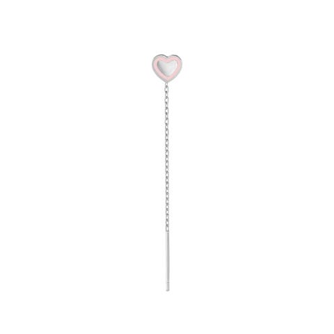 FairyIcons single earring, Heart Pull-through earring in stainless steel