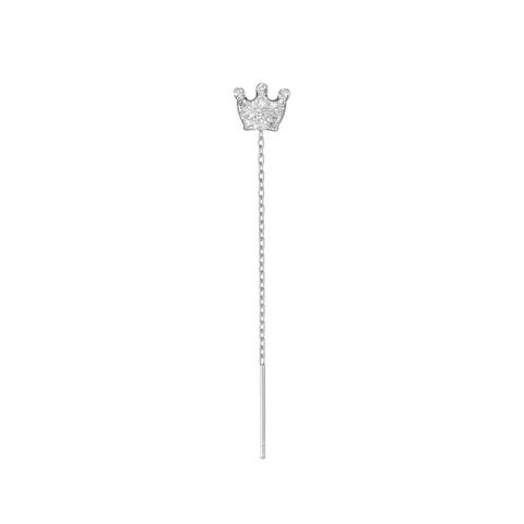 FairyIcons single earring, glitter Crown Stainless steel pull-through earring with glitter