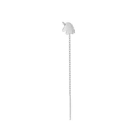 FairyIcons single earring, Unicorn Pull-through earring with fantasy symbol
