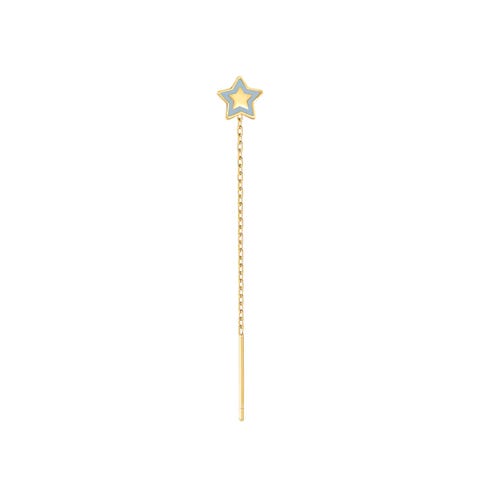 FairyIcons single earring, Star Stainless steel pull-through earring with enamel
