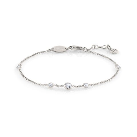 Silver Bella Bracelet with 5 Cubic Zirconia Sterling silver bracelet with Cubic Zirconia