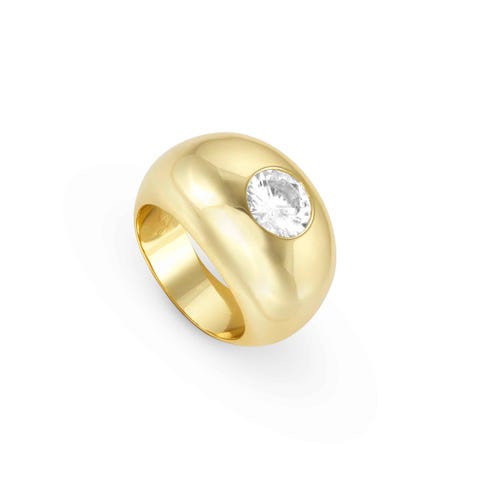 Ring Aurea Silber und weißer Stein Ring in 925er Silber mit weißen Zirkonia