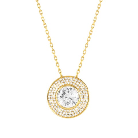 Aurea_necklace_in_sterling_silver_with_CZ_Necklace_yellow_gold_with_white_gemstones