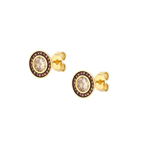 Orecchini Aurea con zirconi Orecchini in argento con pietra centrale