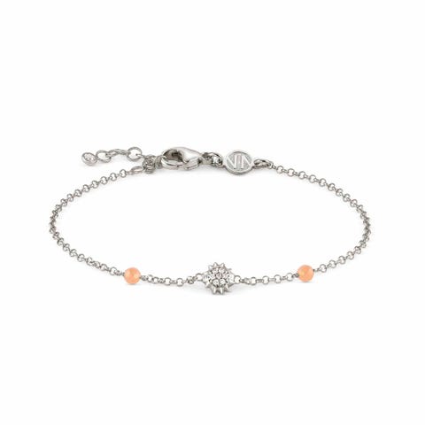 Gioie Bracelet with Sun and Orange Jade Bracelet in sterling silver with symbol pendant