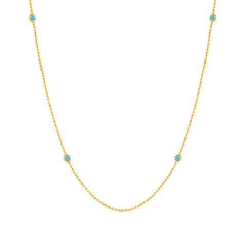 Long Necklace in Gold and coloured Crystal Sterling silver necklace with gemstones