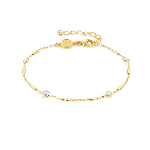 Bella Details Ed. bracelet, silver with CZ Sterling silver bracelet with gemstones