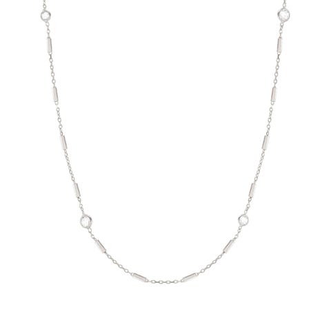 Bella Details Ed. necklace, silver with CZ Elaborate chain necklace in sterling silver