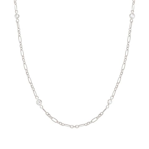 Bella Details Ed. Long sterling silver necklace Necklace with White Cubic Zirconia