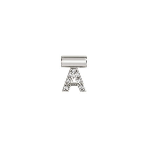 SeiMia Pendant with Letter A Letter in Silver and Cubic Zirconia
