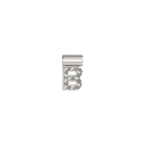 SeiMia Pendant with Letter B Letter with white Cubic zirconias