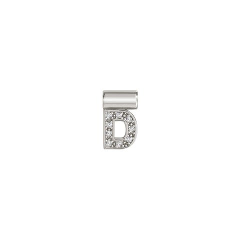 SeiMia Pendant with Letter D and Stones Letter Pendant in Sterling Silver