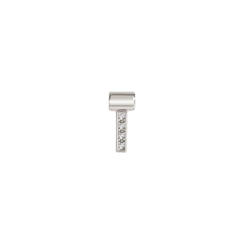 SeiMia Pendant with Letter I Letter in Sterling Silver with Cubic Zirconia