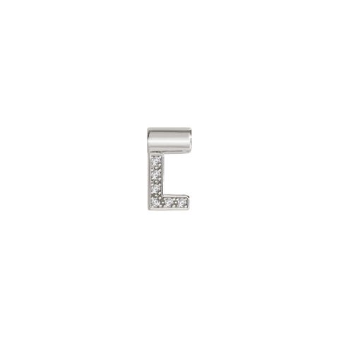 SeiMia Pendant with Letter L Letter in Silver with Cubic Zirconia