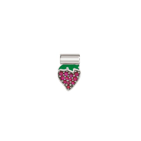 Breloque SeiMia Fraise Breloque avec cubic zirconia colorés