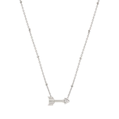 Necklace with small Arrow Necklace in silver and Zirconia