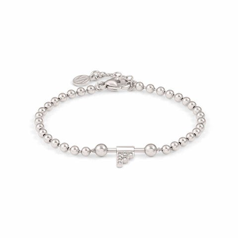 SeiMia Bracelet with Letter F in Silver Bracelet in sterling silver with Cubic Zirconia