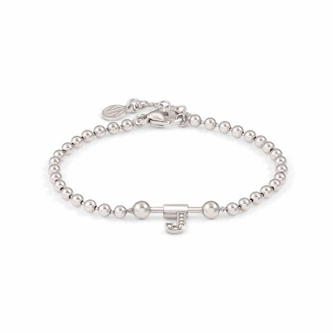 Bracelet SeiMia avec lettre J Bijou avec Pendentif avec Cubic Zirconia blancs