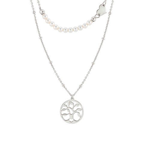 Melodie necklace Tree of Life and pearls Jewellery with symbols and precious stones