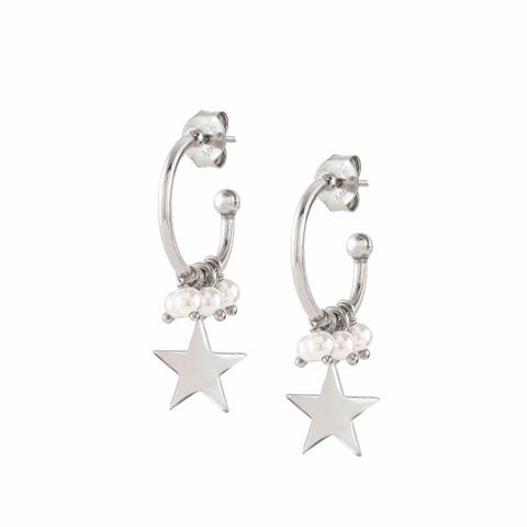 Melodie_earrings_Star_and_pearls_Jewellery_in_sterling_silver