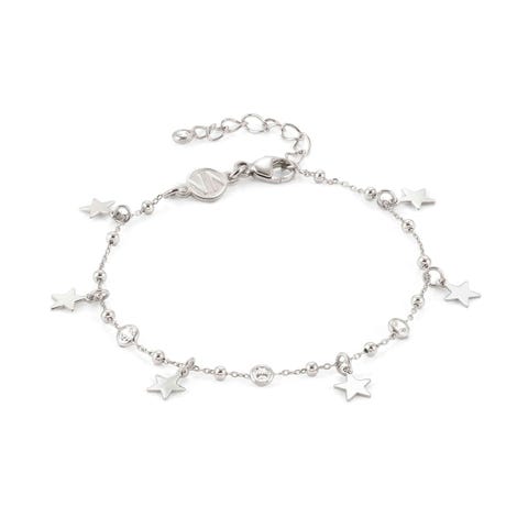 Melodie bracelet with Stars and Cubic Zirconia Sterling silver bracelet with pendants