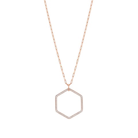 Emozioni Necklace with Hexagon Pendant Necklace with geometric shape pendant