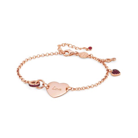 Armband Easychic Herz mit Gravur Armband mit Anhänger in 925er Silber