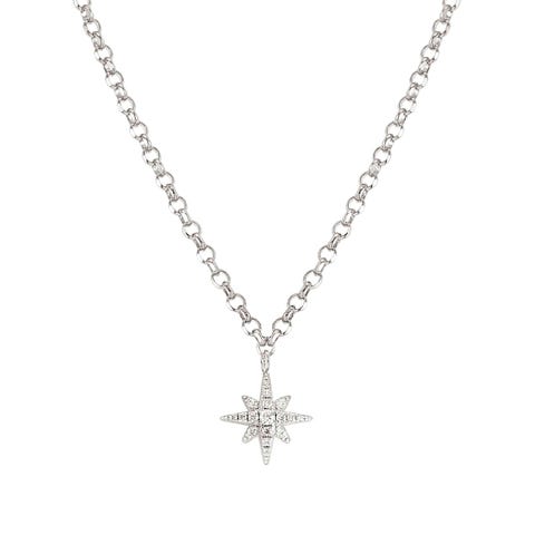 Collana SweetRock  con rosa dei venti Collana con pendente in argento